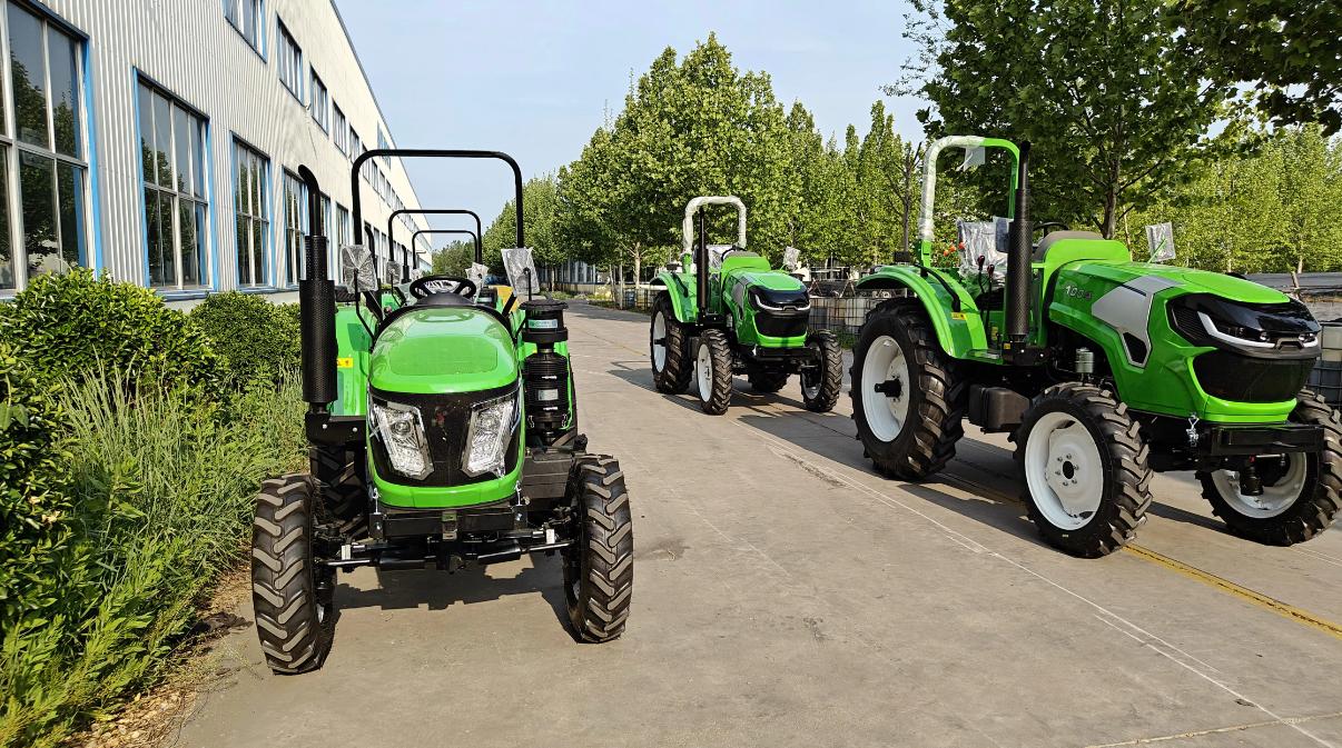 Tractores agrícolas MGR verdes 4x4 listos para entrega